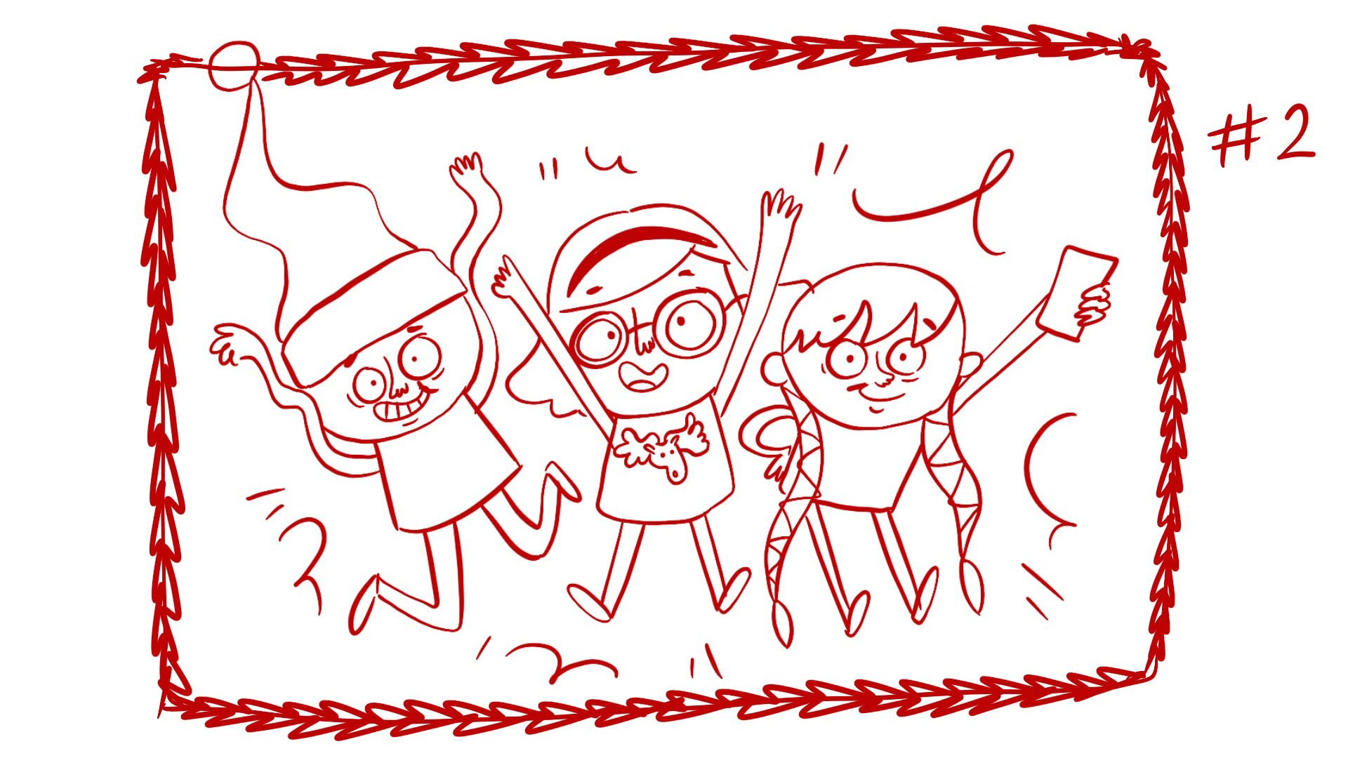 Skitse af illustration til Den Store Nordiske Julechallenge